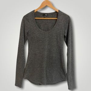 Wilfred Free Grey Long Sleeved Scoop Neck Shirt